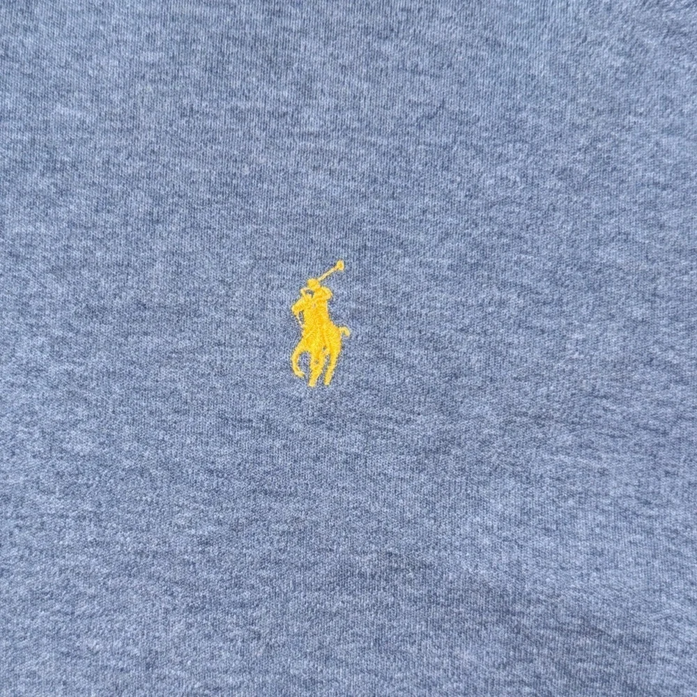 Polo Ralph Lauren Long Sleeve Polo Shirt Men’s Size- Large Blue Cotton Gold Pony